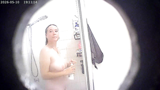 Big tits teen Kenadee in the shower